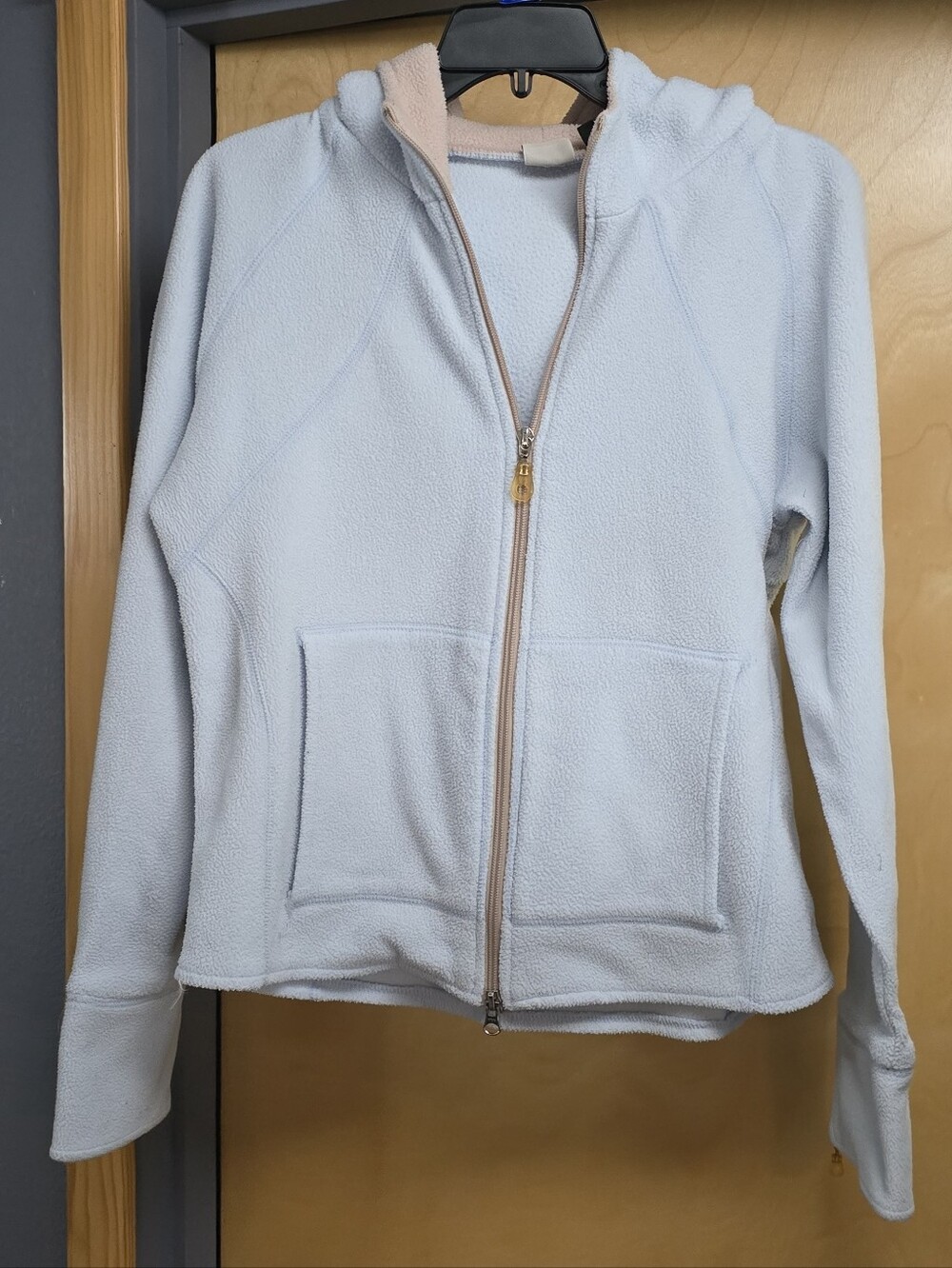 Arizona Jean Company Light Blue Teddy Zip-Up Hoodie - Picture 1 of 7